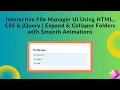 Interactive File Manager UI with HTML CSS jQuery Step-by-Step Guide