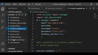NETCONF And NCCLIENT Python VS Code CISCO IOS XE GNS3