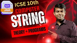 STRING 1 SHOT Important Java Programs Class 10 ICSE Computer 2026 Exam