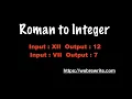 Roman to Integer LeetCode Java Convert Roman Numeral to Integer Value Programming Tutorials