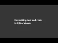 Introduction to R Markdown