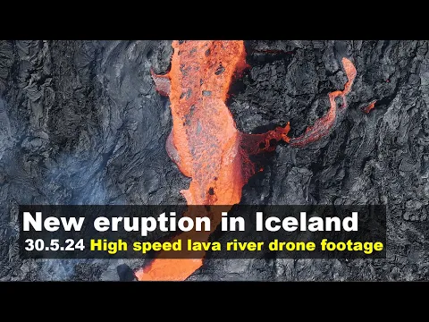 Download MP3 30.05.24 High speed lava river, drone footage from the new eruption in Iceland (Day 2)