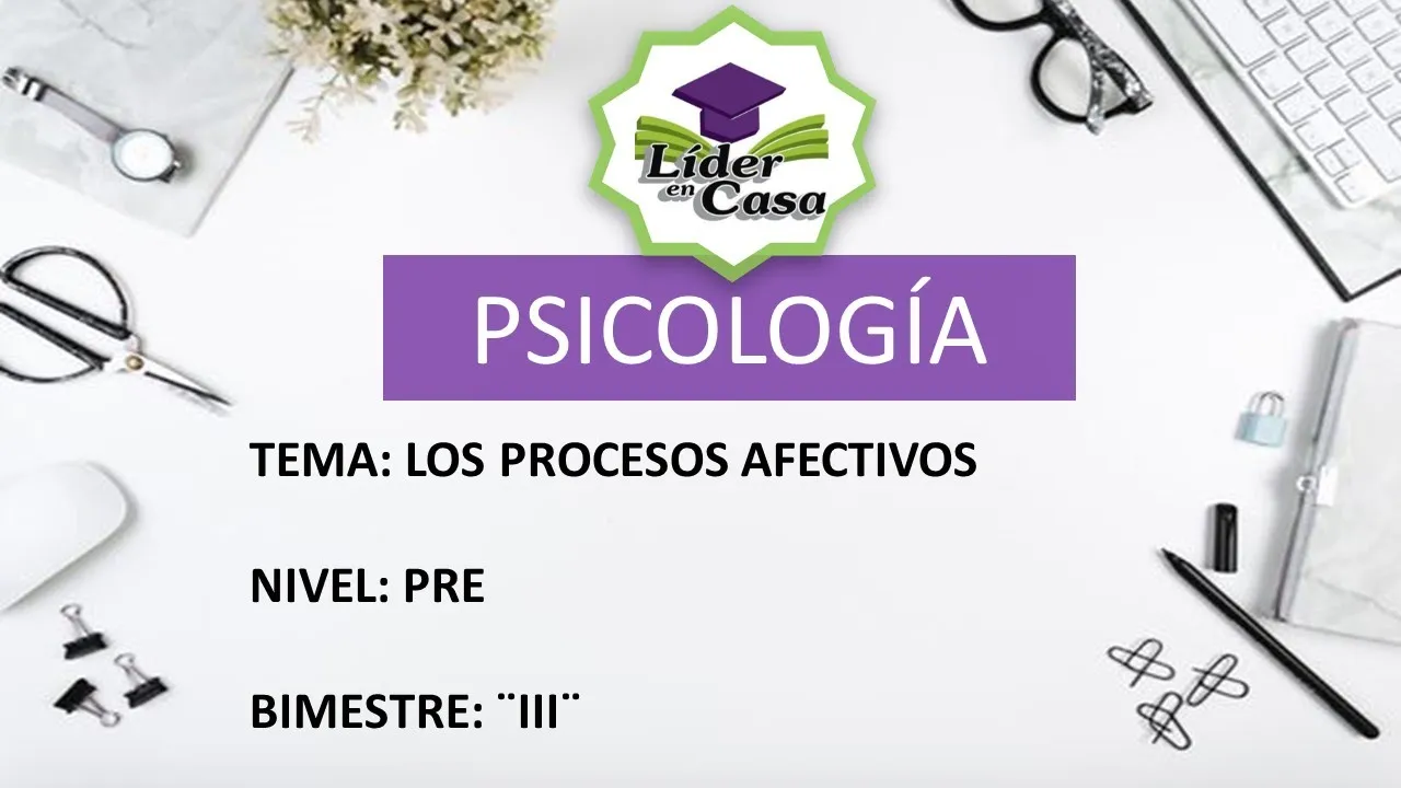 LOS PROCESOS AFECTIVOS -  PSICOLOGÍA  - NIVEL PRE  - SECUNDARIA