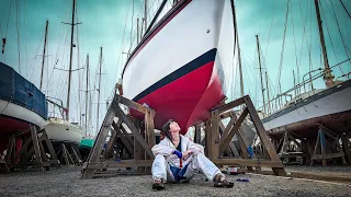 A HOLE IN OUR BOAT? | Antifouling and Relaunch day… | CHASING CURRENTS EP42