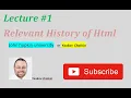 Lecture what is HTML Web development tutorials