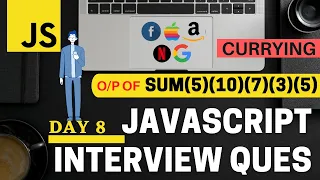 JS Interview Find the Output of sum 5 10 7 3 Function CURRYING in JavaScript in Hindi