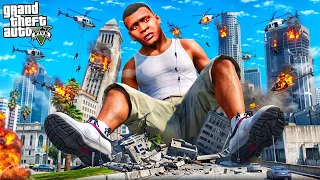 Franklin Became GIANT FRANKLIN In GTA 5 || Shinchan Tried to Save GIANT Franklin