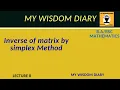 Bsc Mathematics Inverse of Matrix by Simplex Method