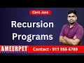 Simple Recursion example in java By Srinivas Ameerpet Technologies