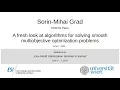 Sorin-Mihai Grad - A fresh look at algorithms for solving smooth multiobjective optimization problems