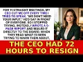 My CEO Silenced Me In 11 Meetings - Then The Board Discovered What I Was Trying To Say