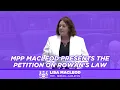 MPP MacLeod presents the petition on Rowan s Law