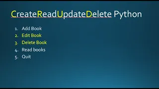 CRUD part edit delete in python console application python projects