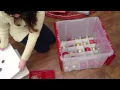 IRIS 3-Piece Set Holiday Wing Lid Box with Ornament Dividers