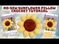 Easy No-Sew Crochet Sunflower Pillow Perfect Summer Project