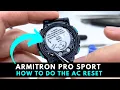 Armitron Pro Sport Watch AC Reset Short the AC or reset pads after Installing a New Battery