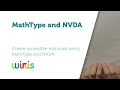 MathType and NVDA