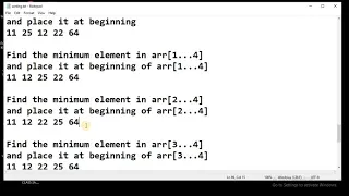 Selection Sort Java program
