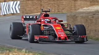 2018 Ferrari F1 SF71H In Action - PURE SOUND Accelerations Fly-By s Donuts