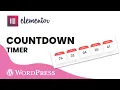 How to CREATE a COUNDOWN TIMER using ELEMENTOR in WORDPRESS