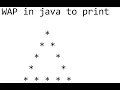 wap in java to make hollow triangle