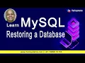 Restore a Database in MySQL Server SQL Tutorial Sekharmetla Harisystems