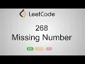 LeetCode 268 Missing Number Python
