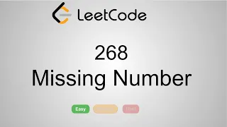 LeetCode 268 Missing Number Python