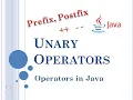 Unary Operators in Java ICSE Syllabus