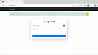 Python Flask Web App Notes Manager with Login SQLite Database