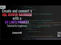 SQL Server and C NET for beginners create and connect a database with a user login interface