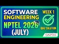 NPTEL Software Engineering Week 1 Assignment Solution July 2026 100 Correct Answers