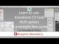 How to use transform CV tool NUV option on a straight line in Autodesk Alias