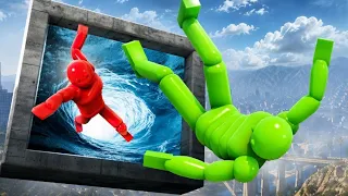 GTA 5 Ragdoll Dude Crazy Water Portal Ragdolling and Jumps!