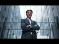 Standing Suit Businessman Portrait Stock Footage