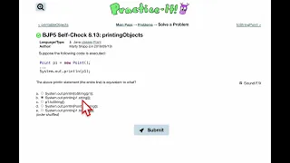 Java Practice It Self-Check 8 13 printingObjects classes point implementing object