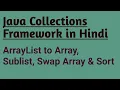 ArrayList to Array Sublist Swap Array Sort Java Collections Framework in Hindi