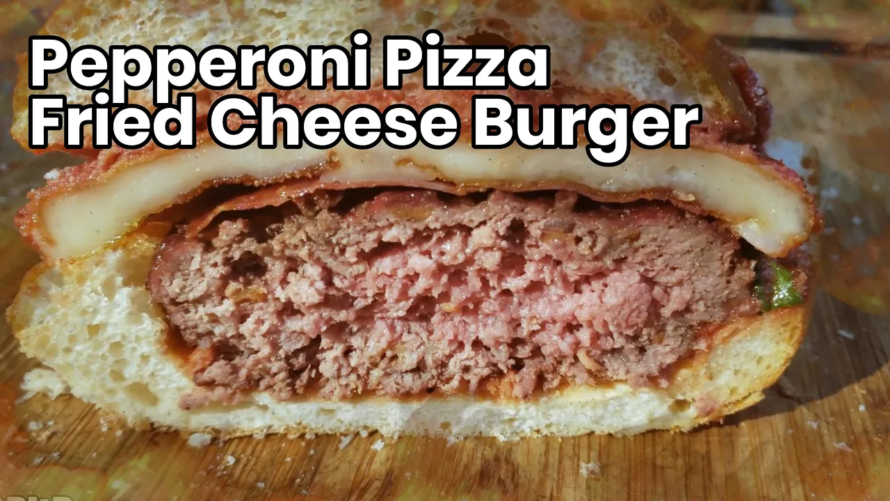 Pepperoni Pizza Fried Cheese Burger. It had to happen.
