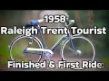 Lagu Raleigh Trent Tourist. 3-speed vintage bicycle restoration. Fixed. Finished. Revealed. First Ride. 