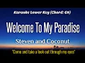 Lagu Steven and Coconut - Welcome To My Paradise Karaoke Lower Key Nada Rendah HD HQ
