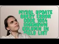 Dba mysql update query error Code 1054 unknown column in field list