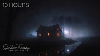 Moody Stormy Night By The Canal Constant Rain Rolling Thunder To Calm Your Noisy Mind 10 HOURS 