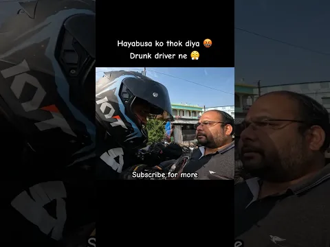 Drunk driver ne Hayabusa ko thok diya π¨ #bikerboyzahir #roadrage #hayabusa #drunkdriver