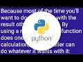 What does return actually do Python
