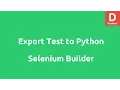 Selenium Builder Export Test to Python