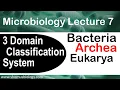 Microbiology lecture 7 3 domain classification system Archea bacteria and eukarya