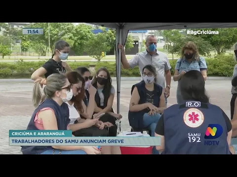 Trabalhadores do Samu de Criciúma e Araranguá anunciam greve