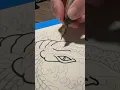 Lining Traditional Tattoo Flash with a nib