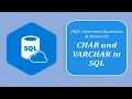 SQL Interview Question and Answers Describe the difference between CHAR and VARCHAR Data Types