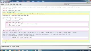 ARRAY CITY JAVA CLASS BY Ashish